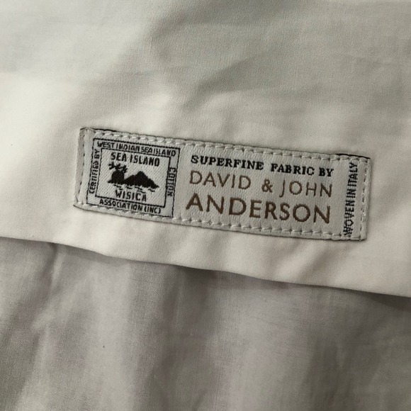 Lis Lareida Button Down Shirt Sz 40 White Sea Island Cotton David John Anderson - Picture 4 of 10
